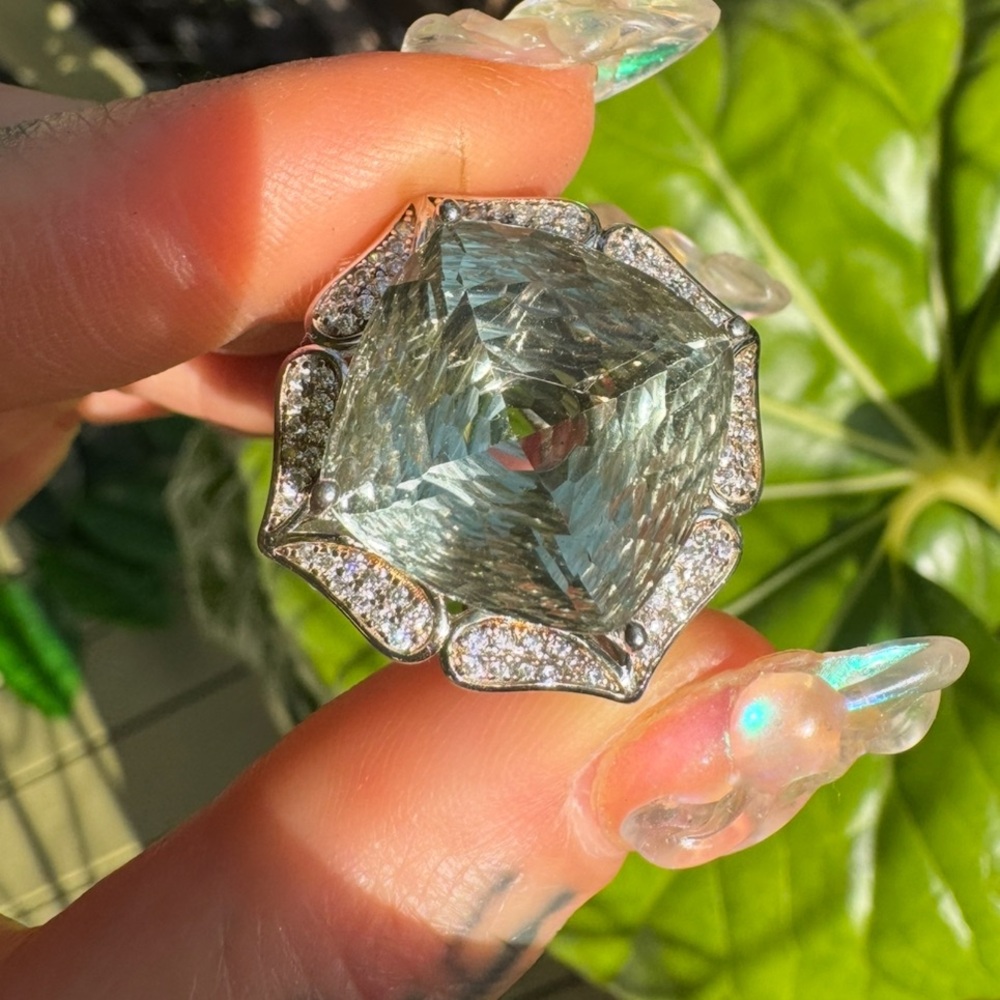 Stunning Sterling Silver Statement Ring With Extr… - image 3